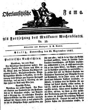 Oberlausitzische Fama vom 20.09.1827