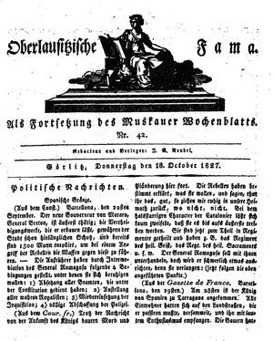 Oberlausitzische Fama vom 18.10.1827