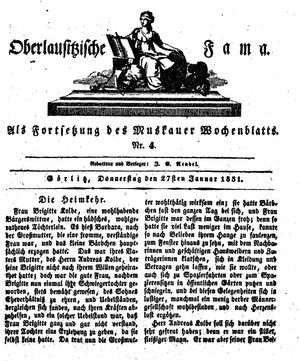 Oberlausitzische Fama vom 27.01.1831