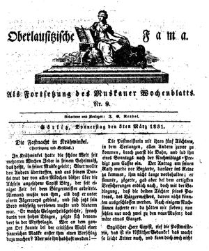 Oberlausitzische Fama vom 03.03.1831