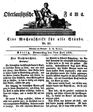 Oberlausitzische Fama on Jul 7, 1831