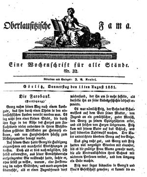 Oberlausitzische Fama on Aug 11, 1831