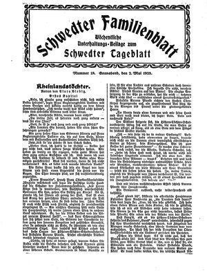 Schwedter Tageblatt vom 02.05.1925