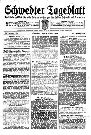 Schwedter Tageblatt vom 04.05.1925