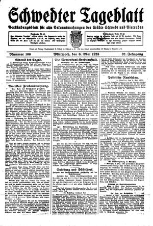 Schwedter Tageblatt vom 06.05.1925