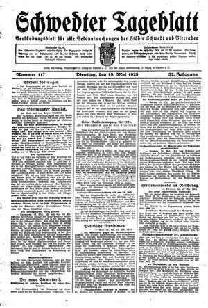 Schwedter Tageblatt vom 19.05.1925