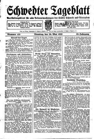 Schwedter Tageblatt vom 26.05.1925