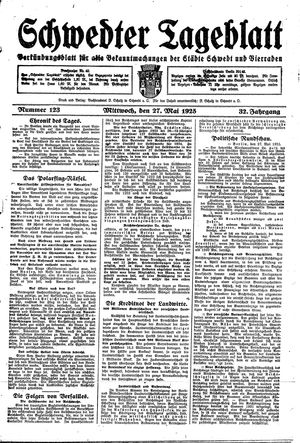 Schwedter Tageblatt vom 27.05.1925