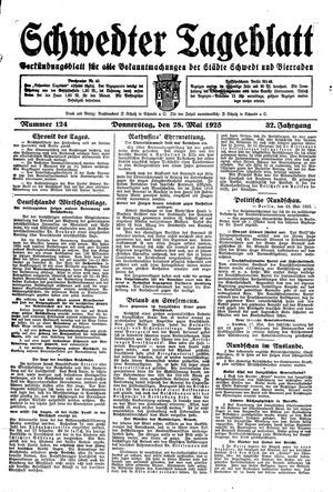 Schwedter Tageblatt vom 28.05.1925