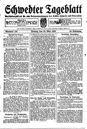 Schwedter Tageblatt vom 29.05.1925