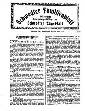 Schwedter Tageblatt vom 30.05.1925