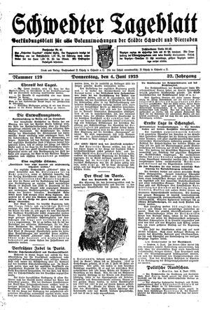 Schwedter Tageblatt vom 04.06.1925