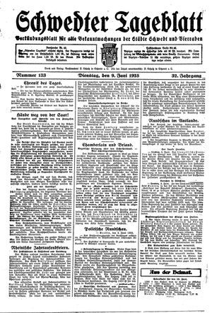 Schwedter Tageblatt vom 09.06.1925