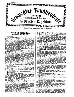 Schwedter Tageblatt vom 13.06.1925