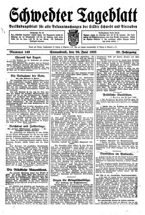 Schwedter Tageblatt vom 20.06.1925