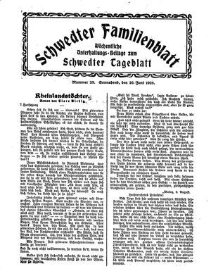 Schwedter Tageblatt vom 20.06.1925
