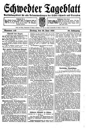 Schwedter Tageblatt vom 26.06.1925