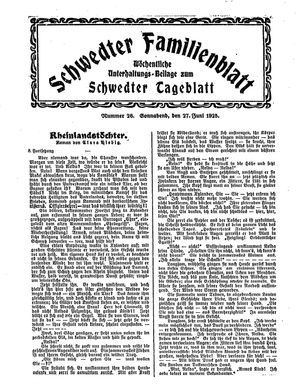 Schwedter Tageblatt on Jun 27, 1925