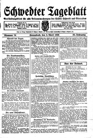 Schwedter Tageblatt vom 03.04.1926