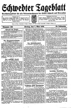 Schwedter Tageblatt vom 07.05.1926