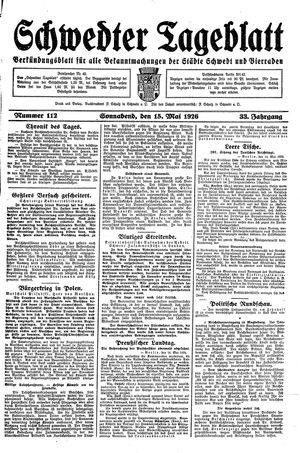 Schwedter Tageblatt vom 15.05.1926