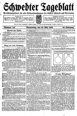 Schwedter Tageblatt vom 20.05.1926