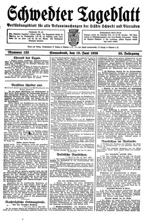 Schwedter Tageblatt on Jun 12, 1926