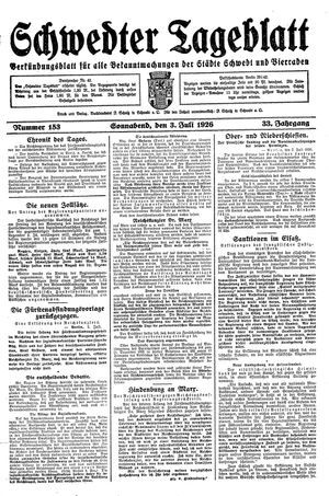 Schwedter Tageblatt vom 03.07.1926