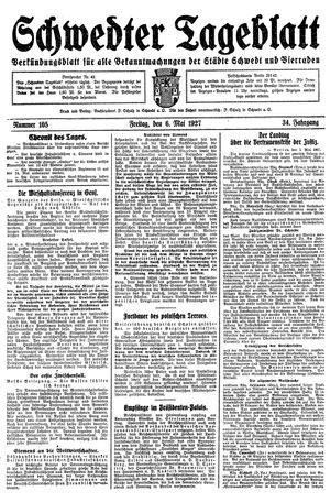 Schwedter Tageblatt vom 06.05.1927