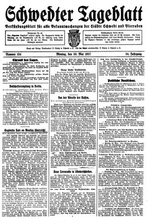 Schwedter Tageblatt vom 30.05.1927