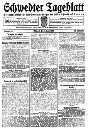 Schwedter Tageblatt vom 08.06.1927