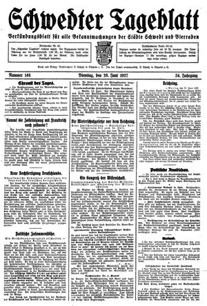 Schwedter Tageblatt vom 28.06.1927