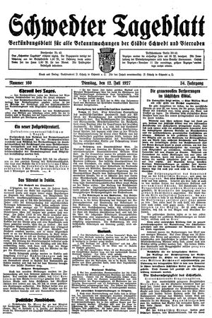 Schwedter Tageblatt vom 12.07.1927