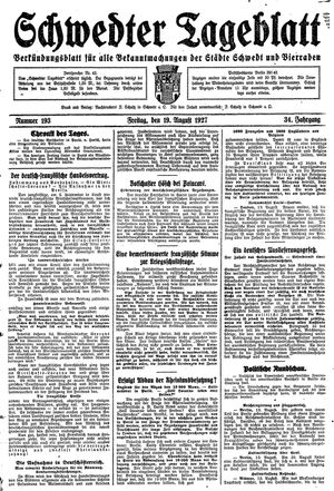 Schwedter Tageblatt on Aug 19, 1927