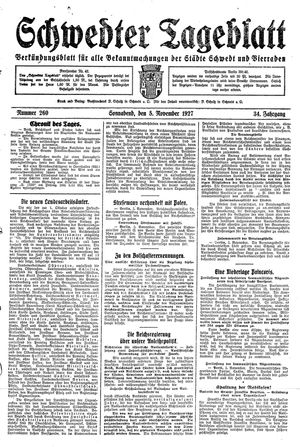 Schwedter Tageblatt vom 05.11.1927