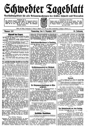 Schwedter Tageblatt vom 08.12.1927