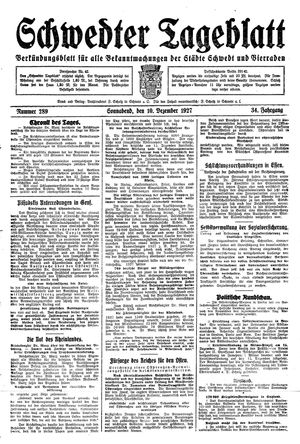 Schwedter Tageblatt vom 10.12.1927
