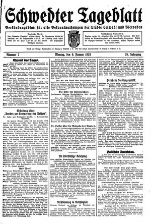 Schwedter Tageblatt on Jan 9, 1928