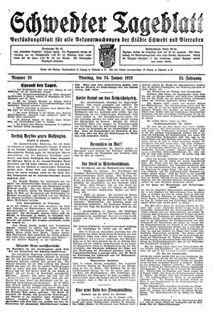 Schwedter Tageblatt vom 24.01.1928