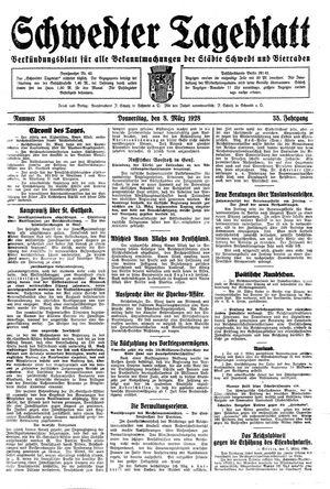 Schwedter Tageblatt vom 08.03.1928
