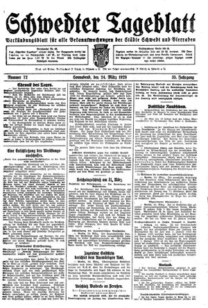 Schwedter Tageblatt vom 24.03.1928