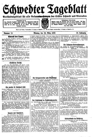 Schwedter Tageblatt vom 26.03.1928