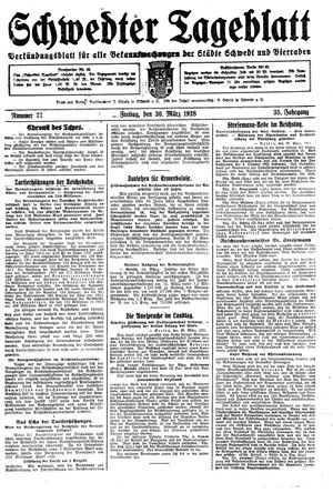 Schwedter Tageblatt vom 30.03.1928