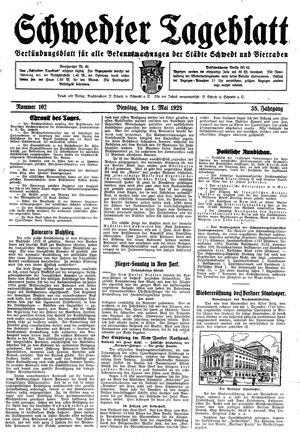Schwedter Tageblatt vom 01.05.1928