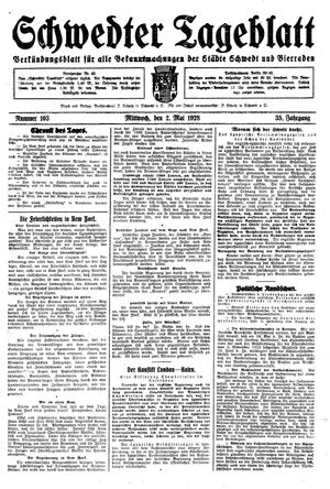 Schwedter Tageblatt vom 02.05.1928