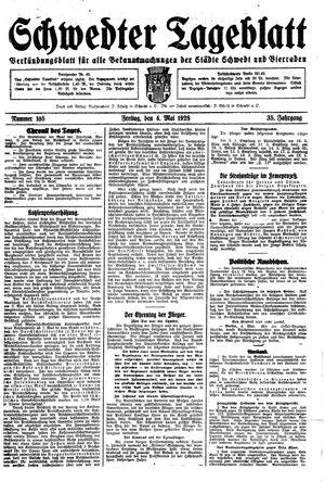 Schwedter Tageblatt vom 04.05.1928