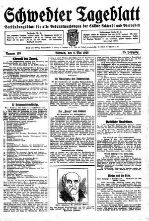 Schwedter Tageblatt vom 09.05.1928