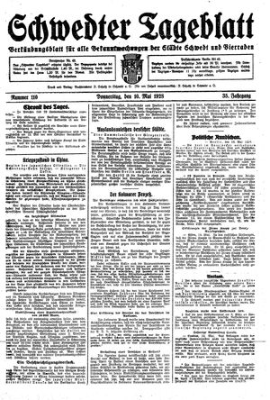 Schwedter Tageblatt vom 10.05.1928
