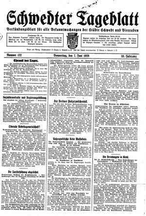 Schwedter Tageblatt vom 07.06.1928