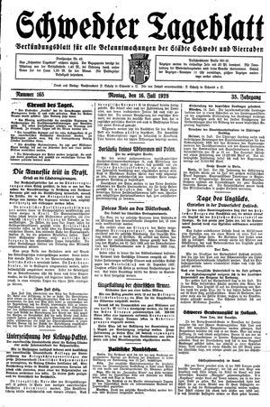 Schwedter Tageblatt vom 16.07.1928